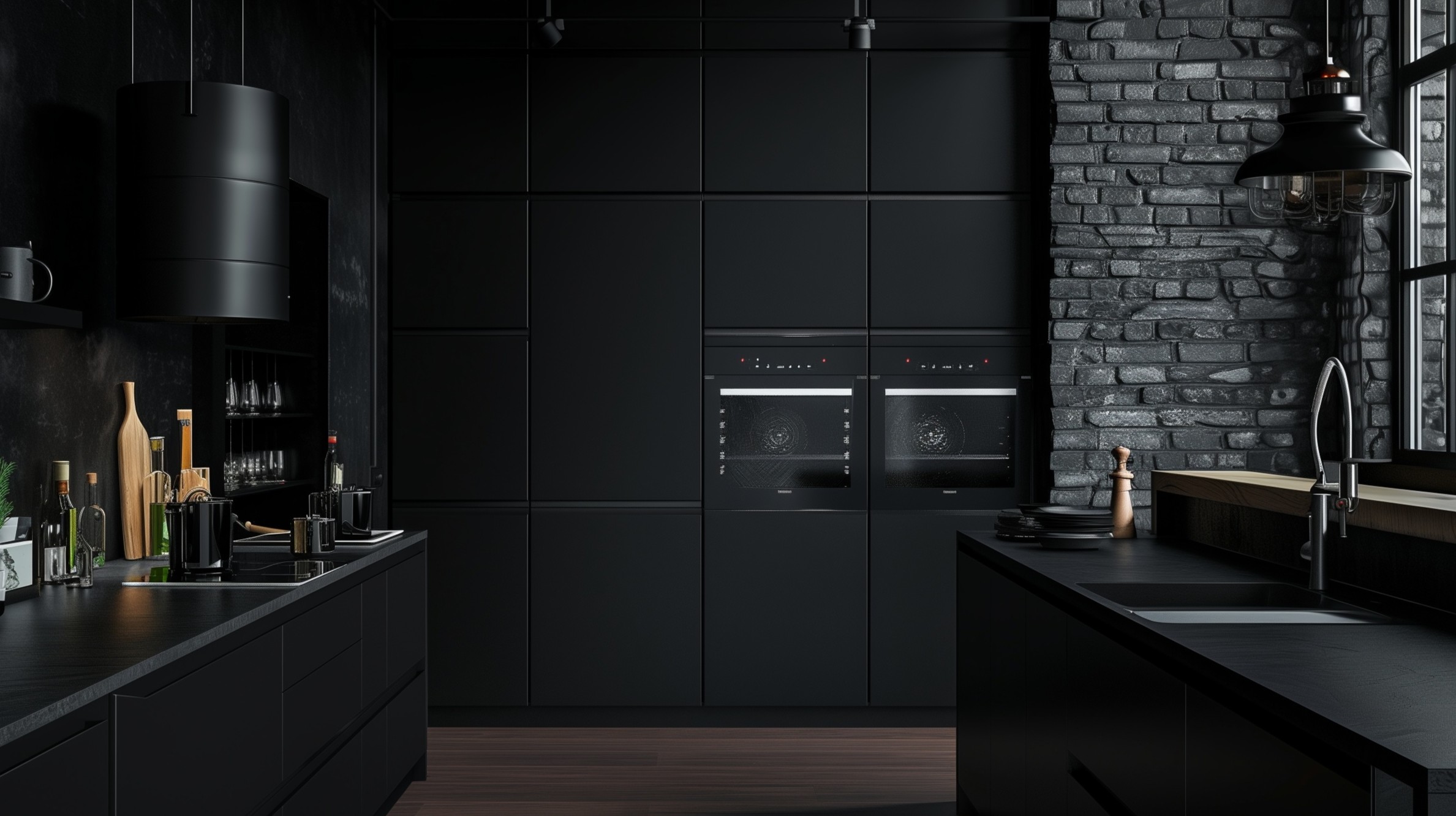 schwarze Küche