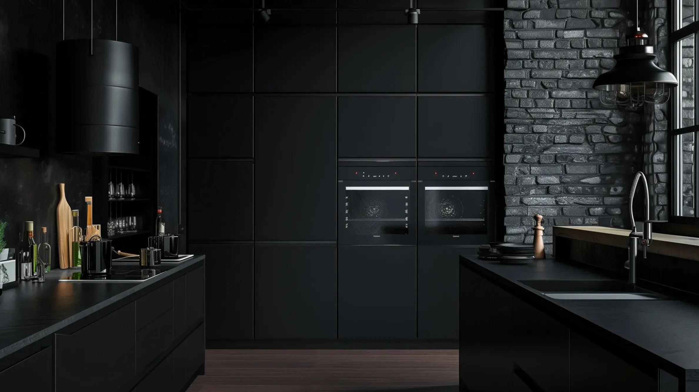 schwarze Küche